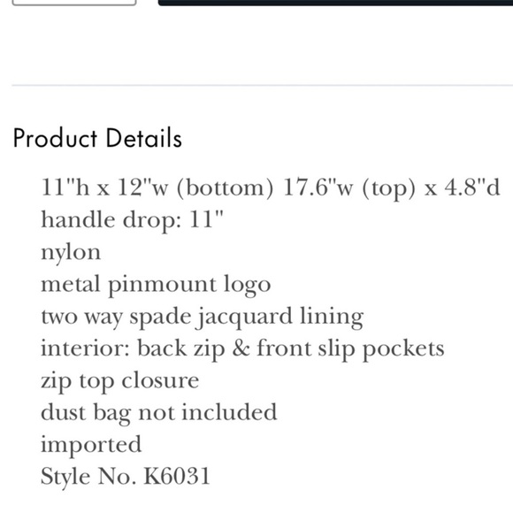 Kate Spade Kitt Nylon Tote Bag - Picture 3 of 10